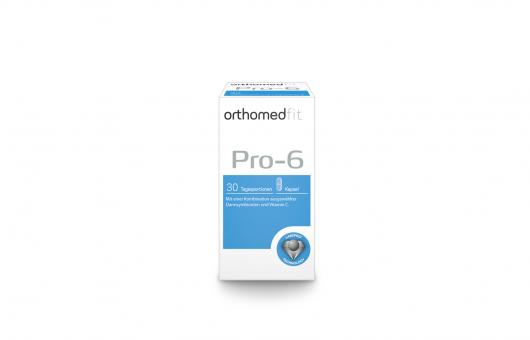 orthomed fit Pro-6 - Probiotika und Vitamin C zur Unterstützung der Darmfunktion,des Immunsystems und des Energiestoffwechsels 