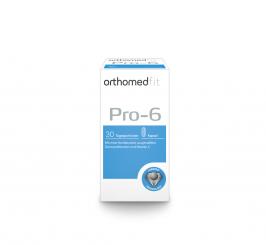 orthomed fit Pro-6 - Probiotika und Vitamin C zur Unterstützung der Darmfunktion,des Immunsystems und des Energiestoffwechsels 